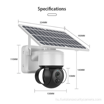 PIR emberi felismerés Vezeték nélküli Solar Outdoor IP kamera